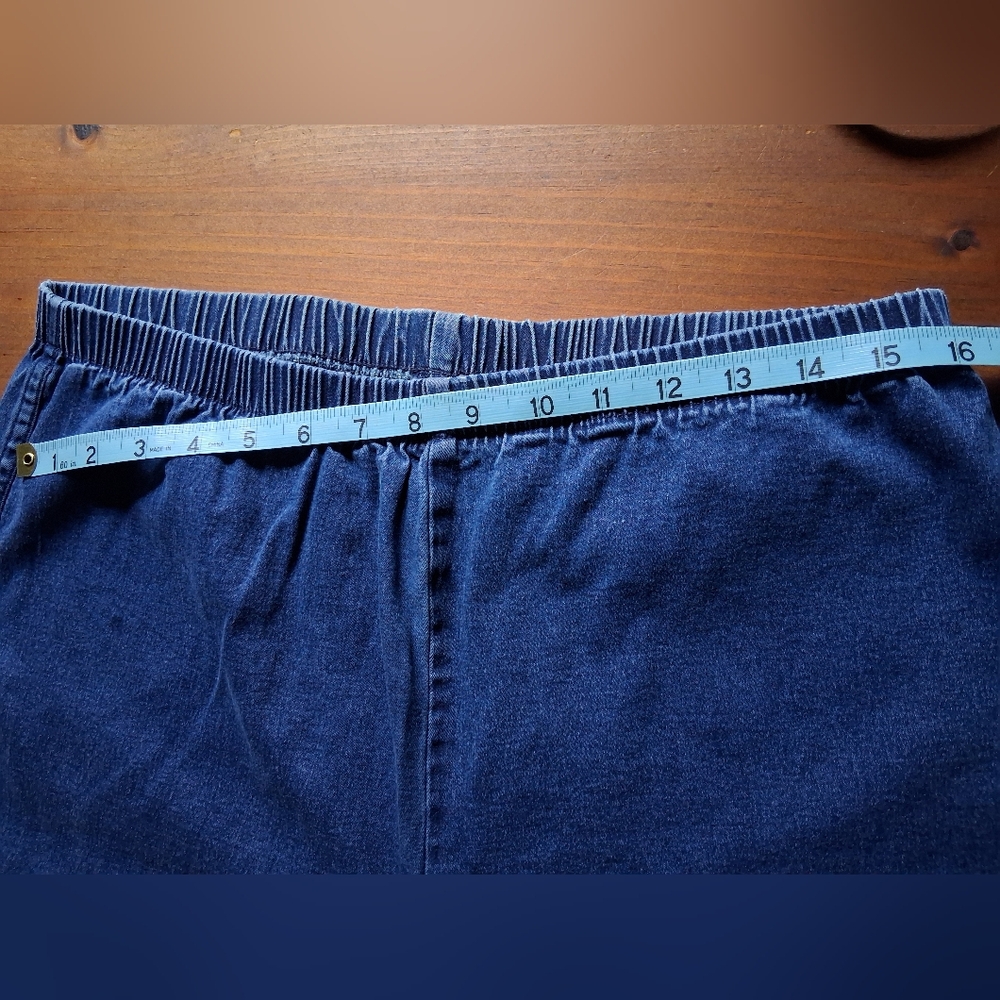 Vintage Just My Size Denim Pull On Pants - Picture 3 of 7